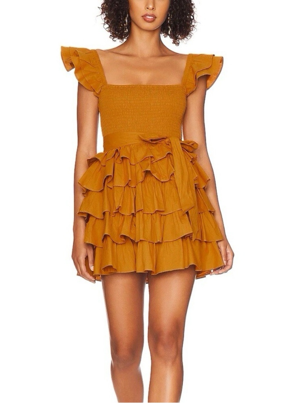 Tularosa Carlotta Mini Dress in Mustard